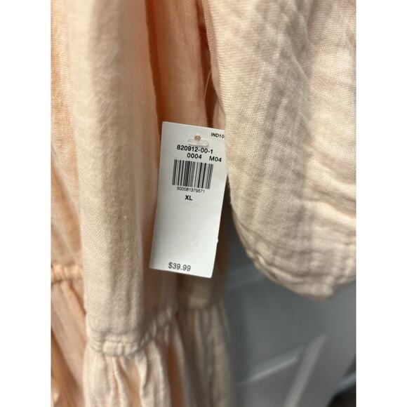 OLD NAVY WOMENS MINI POET DRESS 100% COTTON WAIST-DEFINED COOLING OASIS SIZE XL - Picture 3 of 6